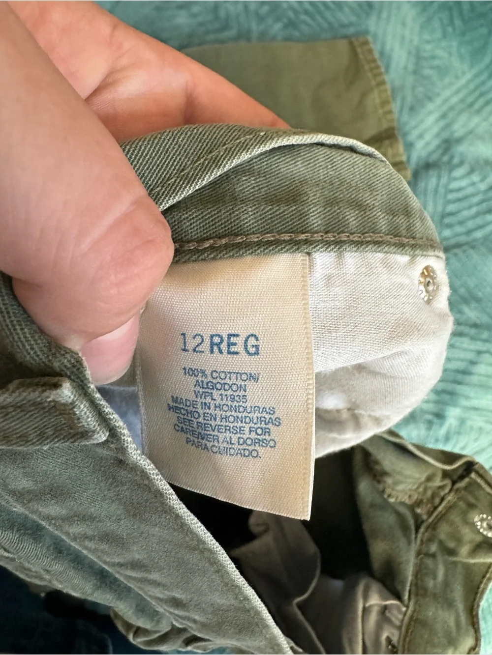 Arizona Jean Company Kids Olive Green Straight-Leg Pants